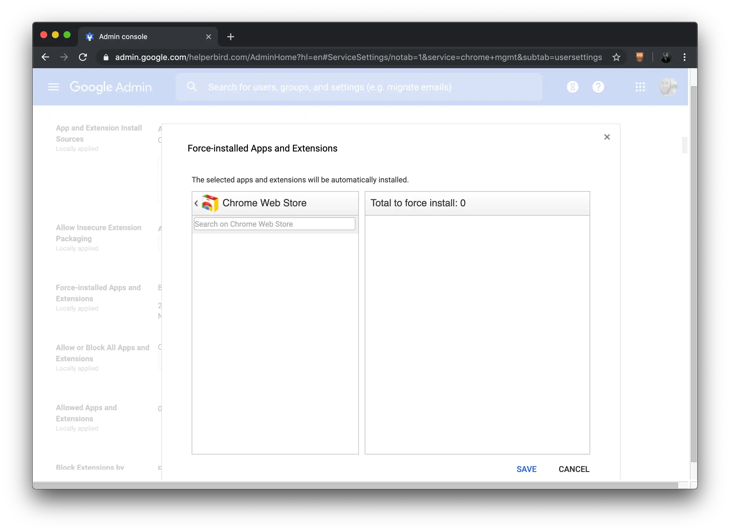 Step five of how to install Helperbird on G Suite