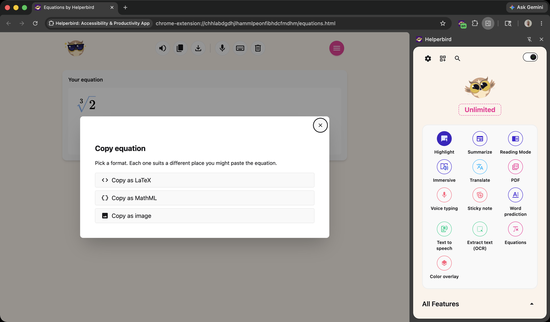 After Equation Editor was enabled