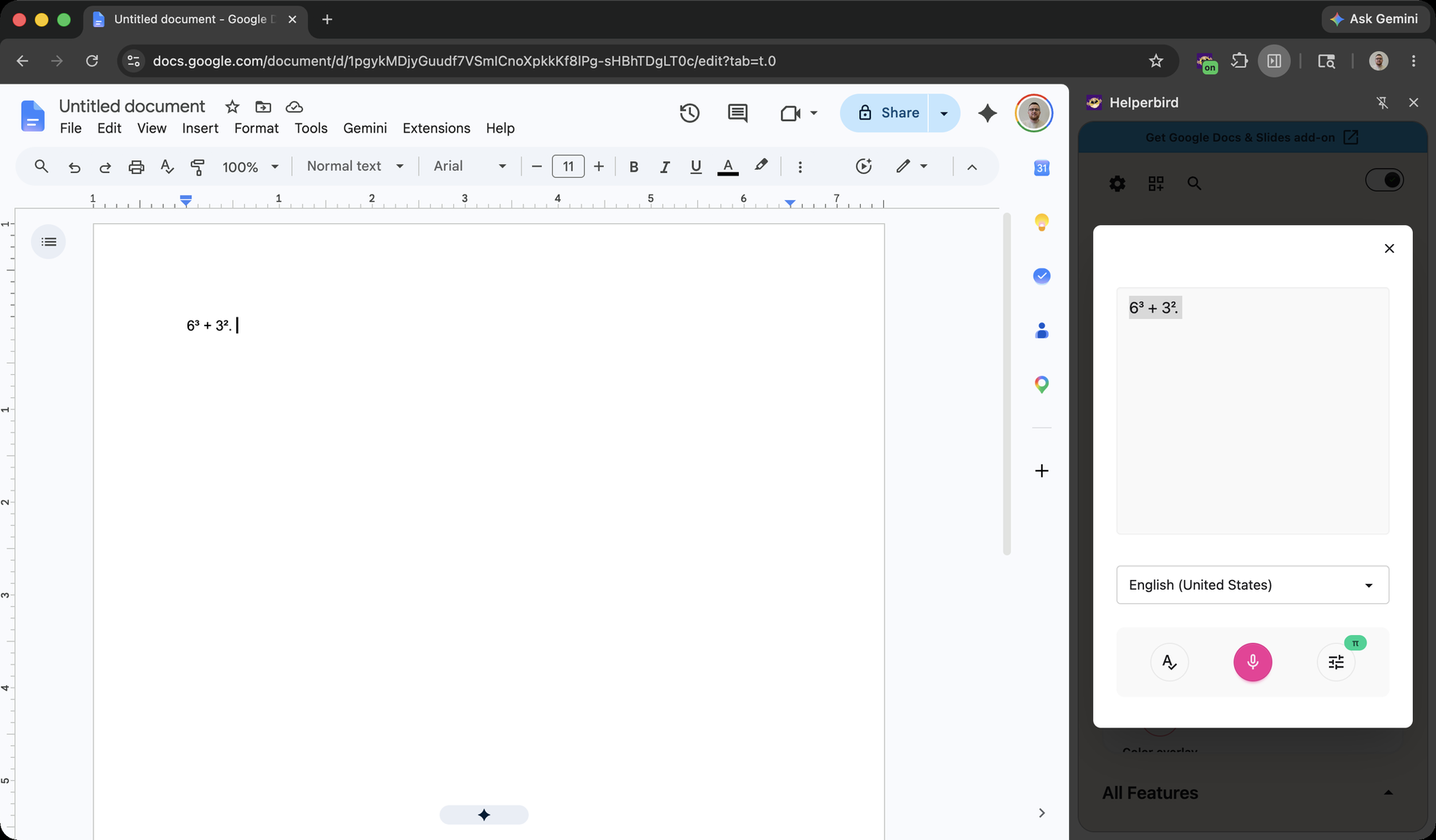 After Speech to Math was enabled