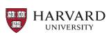 Harvard University logo with a shield containing three open books and the Latin motto 'Veritas' beneath the name in a traditional font.