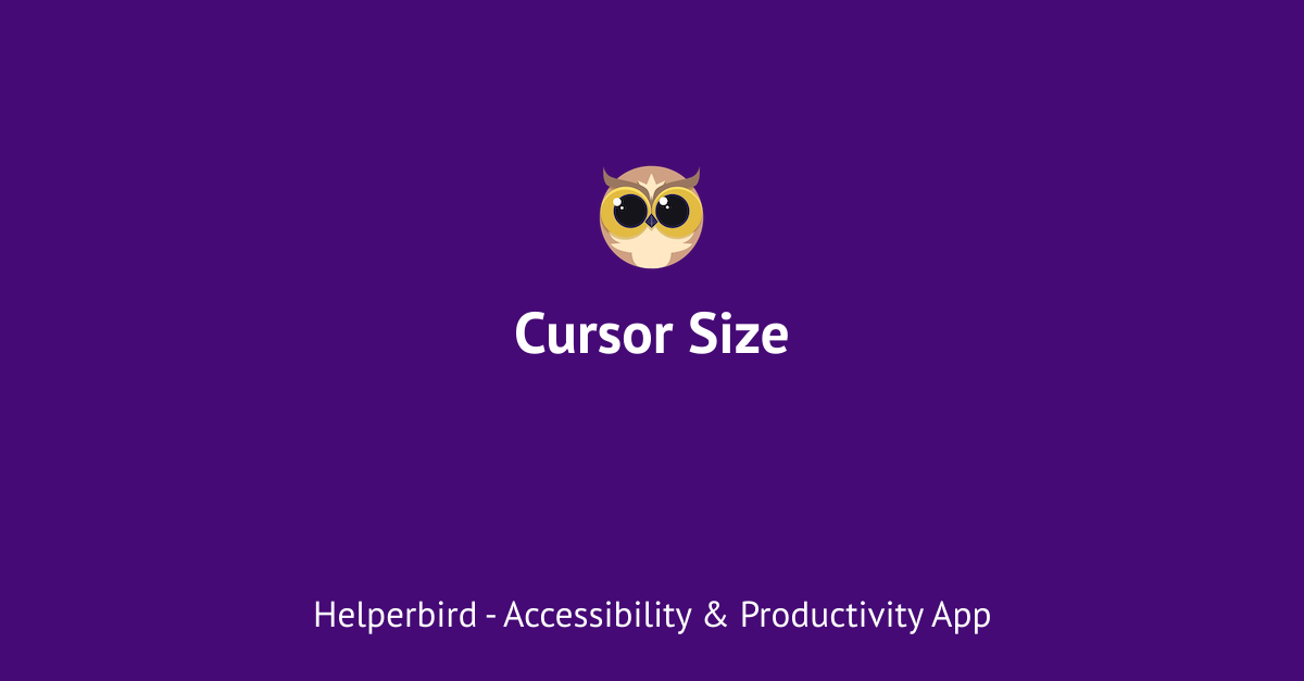 How to use Custom Cursor Extension - Set Cursor, Size, Return to Default  Cursor 